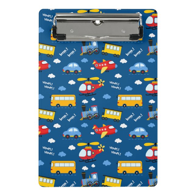 Mini Porte-bloc Cute Cartoon Vehicles Pattern  (Devant)