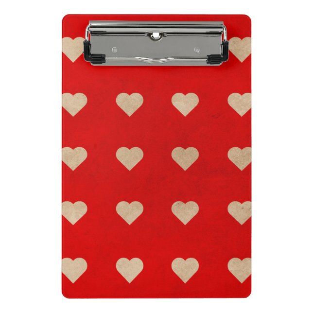 Mini Porte-bloc Cute Hearts on Red Background iPhone / iPad case (Devant)