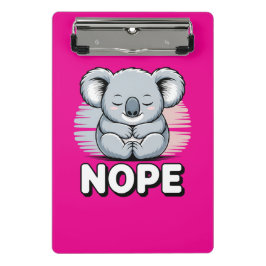 Mini Porte-bloc Cute Sleeping Koala “Nope” Funny Cartoon