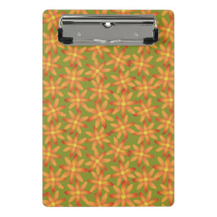 Mini Porte-bloc Daisy Floral rétro en olivier doré