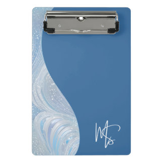 Mini Porte-bloc Dégradé bleu iridescent de luxe