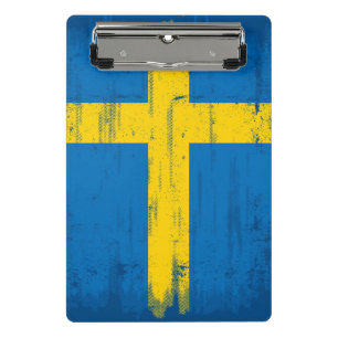 Mini Porte-bloc Drapeau grunge suédois
