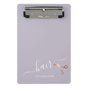 Mini Porte-bloc Elégant ciseaux d'or rose moderne coiffeur