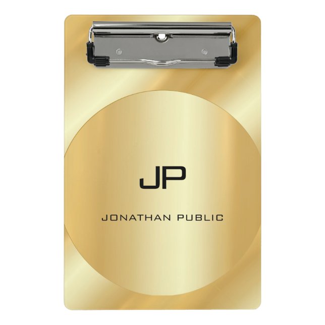 Mini Porte-bloc Elégant Modèle Monogramme moderne sur mesure (Devant)