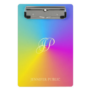 Mini Porte-bloc Élégant moderne Monogramme Modèle coloré