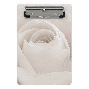 Mini Porte-bloc Fermez-vous des pétales de rose blancs