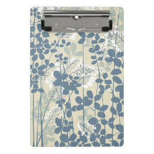 Mini Porte-bloc Fleur de feuille bleue asiatique japonaise