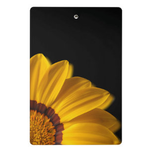 Mini Porte-bloc Fleur jaune sur arrière - plan noir