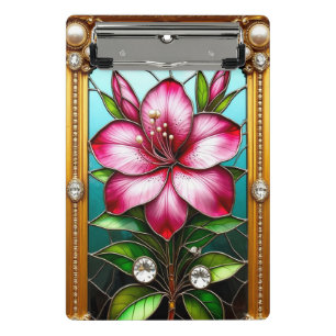 Mini Porte-bloc Fleur Vibrante Encadrée avec Ornementation