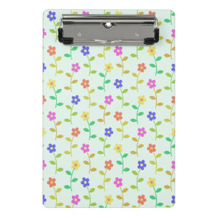 Mini Porte-bloc Fleurs colorées, Motif Floral, Verdure, Boho