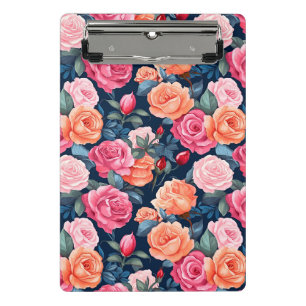 Mini Porte-bloc Fleurs florales roses Motif-80037