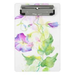 Mini Porte-bloc Fleurs peintes de convolvule d'aquarelle