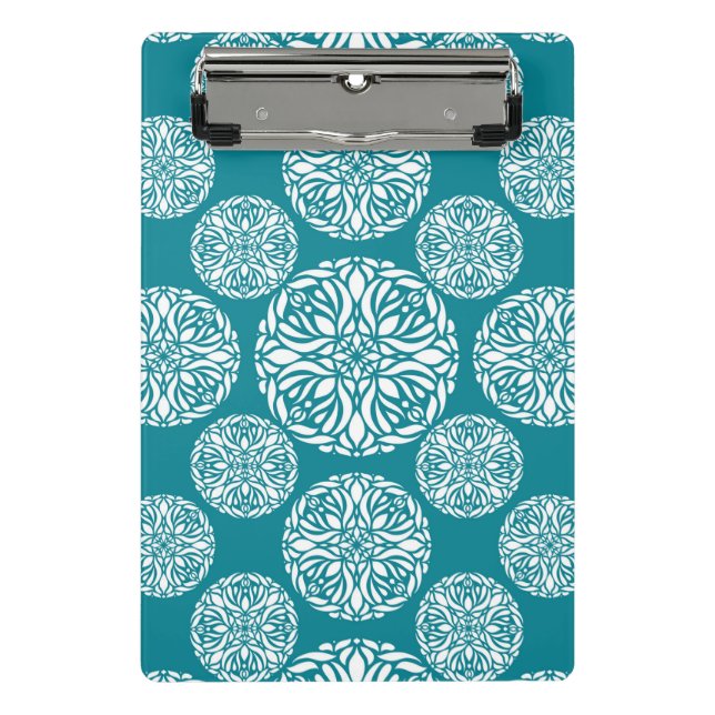 Mini Porte-bloc Flocon de neige floral d'hiver (Devant)