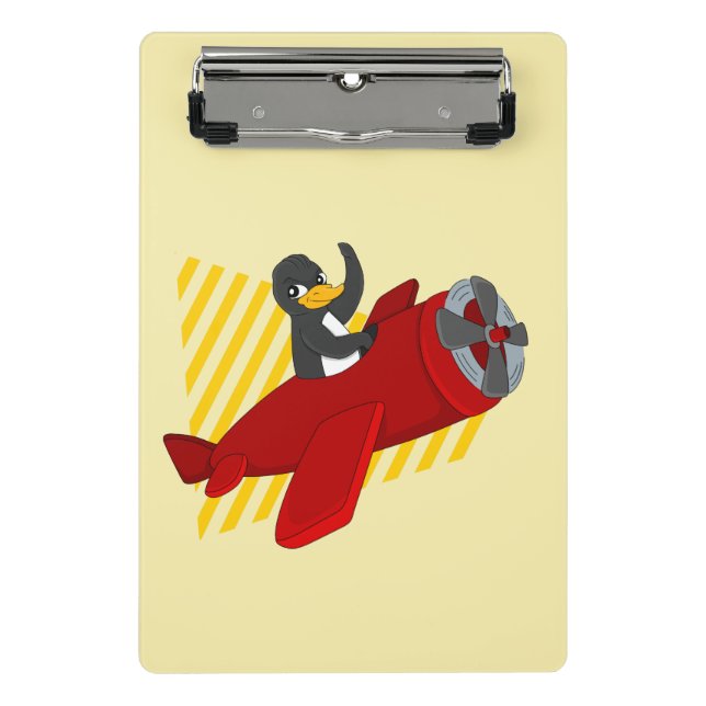 Mini Porte-bloc Flying penguin cartoon mini clipboard (Devant)