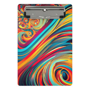 Mini Porte-bloc Fusion de vague de couleur – Art de tourbillon abs