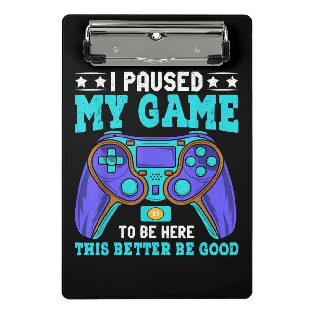 Mini Porte-bloc Gamer Shirt Boys Hommes Enfants Ados A Interrompu  (Devant)