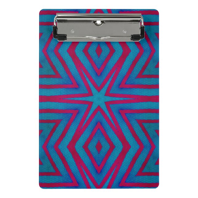 Mini Porte-bloc Géométrie rouge étoile et bleu (Devant)