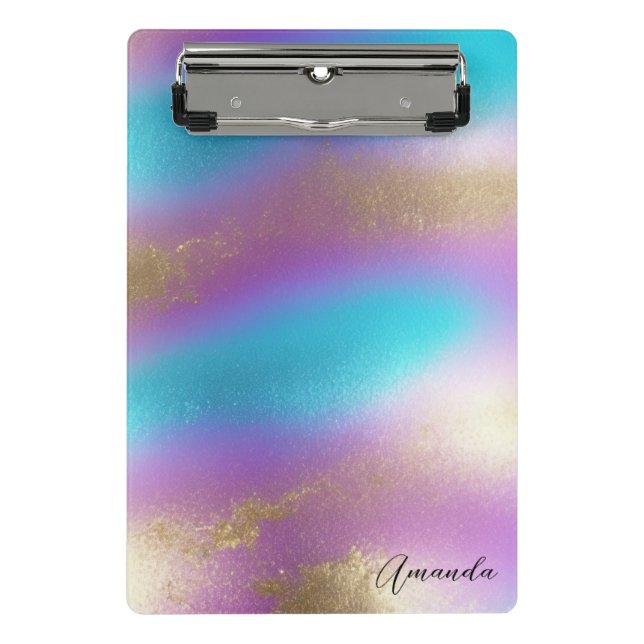 Mini Porte-bloc Glam arc-en-ciel Iridescendant (Devant)