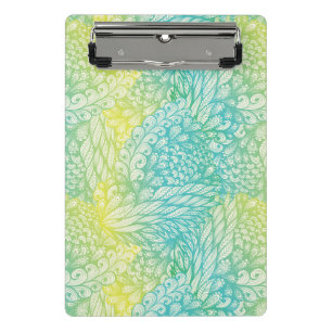 Mini Porte-bloc Gradient jaune et bleu vintage floral