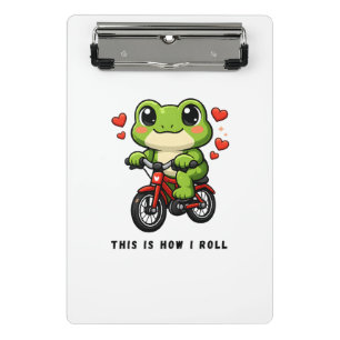 Mini Porte-bloc Grenouille Mignonne à Vélo   Art de Grenouille Kaw