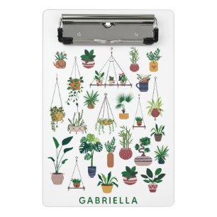 Mini Porte-bloc Illustration d'art personnalisée de dame de plante