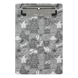 Mini Porte-bloc illustration de motif de griffonnages