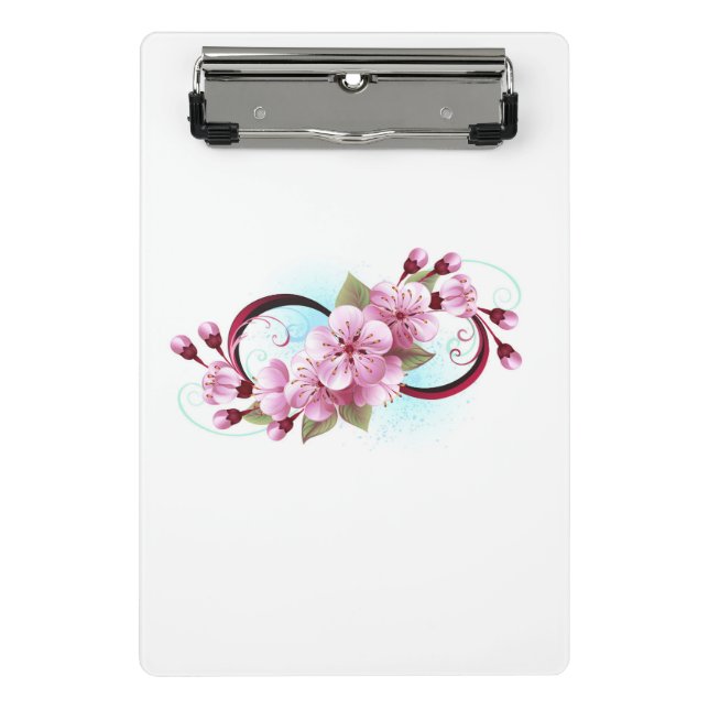 Mini Porte-bloc Infinité avec les fleurs Sakura (Devant)