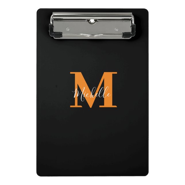 Mini Porte-bloc Initiales personnalisées et nom Monogramme (Devant)