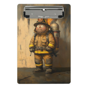 Mini Porte-bloc Inquiétude des flammes : Le pompier écrasé