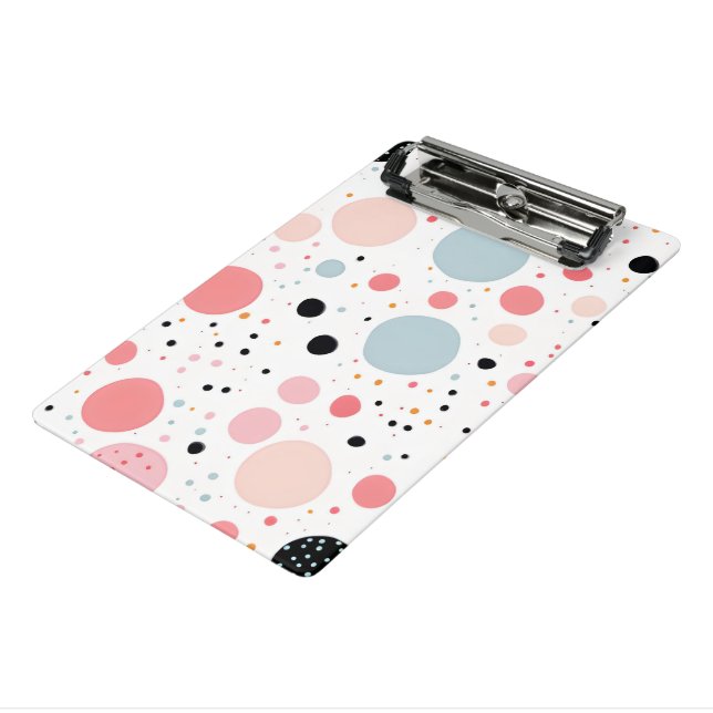 Mini Porte-bloc Joli motif à pois blanc (Angle3)