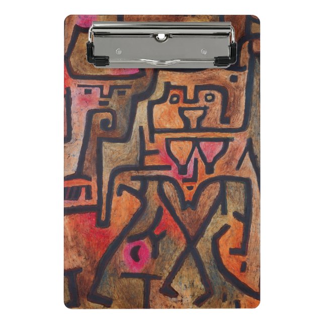 Mini Porte-bloc Klee Expressionniste Forêt Abstraite Art Moderne (Devant)