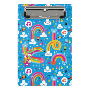 Mini Porte-bloc la pluie d'arcs-en-ciel de nuages laisse tomber le
