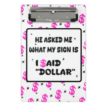 Le dollar est mon signe – Conception Hot Pink Hust
