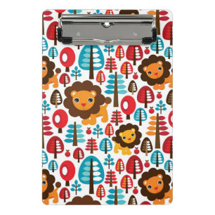 Mini Porte-bloc le rétro lion mignon badine l'illustration