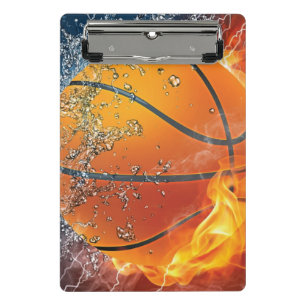 Mini Porte-bloc Lecteur de ballon de basket flamboyant