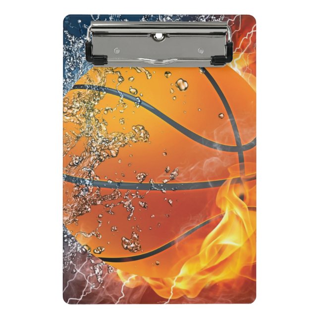 Mini Porte-bloc Lecteur de ballon de basket flamboyant (Devant)