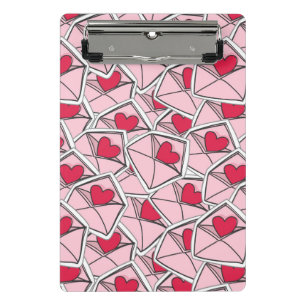 Mini Porte-bloc Les coeurs de Valentine sur des enveloppes