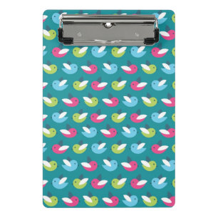 Mini Porte-bloc Les oiseaux modèlent le bleu