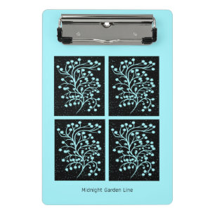 Mini Porte-bloc Ligne Jardin de Minuit Brume Turquoise