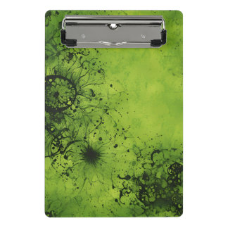 Mini Porte-bloc Lime Green Grunge with Black Accents