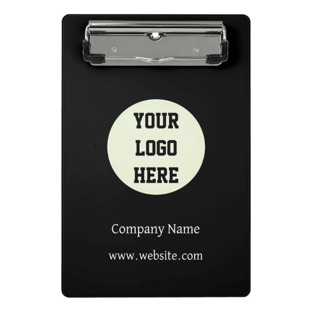 Mini Porte-bloc Logo personnalisé Entreprise Black Business Client (Devant)