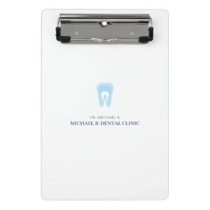 Mini Porte-bloc Logo simple bleu pour cabinet dentaire