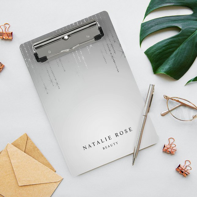 Mini Porte-bloc Lumières de chaîne de pluie d'argent personnalisée (Créateur téléchargé)