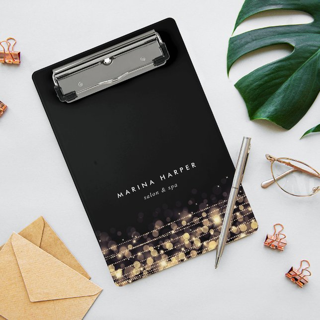 Mini Porte-bloc Lumières dorées personnalisées (Créateur téléchargé)