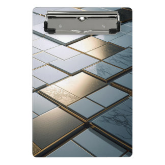 Mini Porte-bloc Marbre Or Carreaux Luxe Géométrie