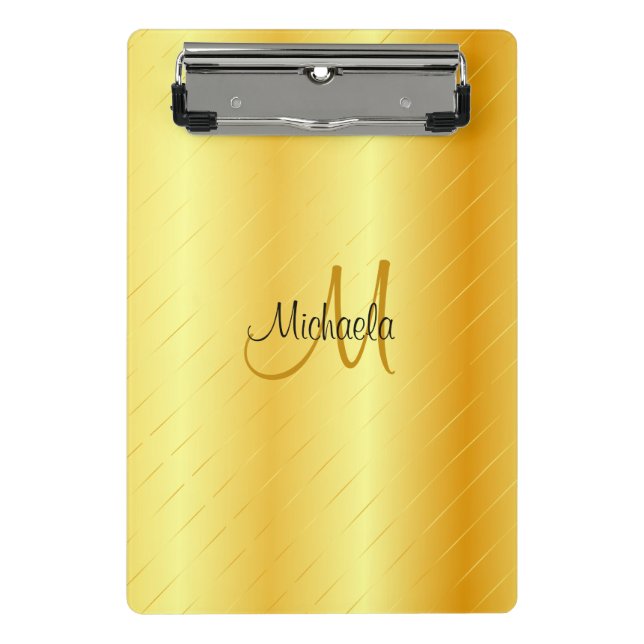 Mini Porte-bloc Modèle Elegant Gold Look personnalisé (Devant)