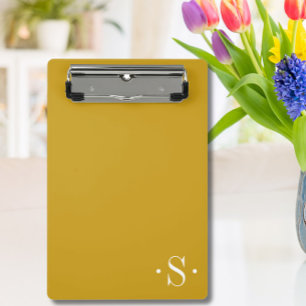 Mini Porte-bloc Monogramme Élégant Moutarde