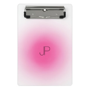 Mini Porte-bloc Monogramme rose blanc moderne Modèle élégant