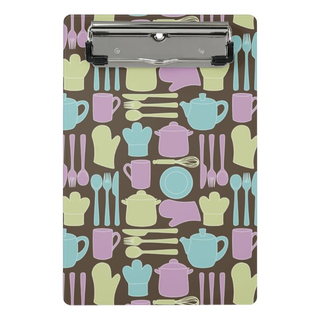 Mini Porte-bloc Motif 2 d'ustensiles de cuisine (Devant)