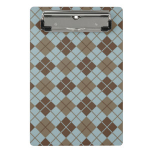 Mini Porte-bloc Motif à motifs de losanges dans le bleu et le